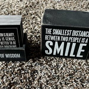 Motivational Quote Box - Black and White